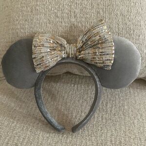 Disney Parks Silver and gold Minnie ears